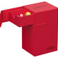 Ultimate Guard Flip'N'Tray 80+, Deck Case For 80 Double-Sleeved Tcg Cards + Dice Tray, Red, Independent Magnetic Closure & Microfiber Inner Lining
