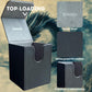 Binirin Card Deck Box For Trading Cards With 1 Divider, Pvc Free Card Storage Box Fits 100+ Sleeved Cards, Pu Leather Strong Mag