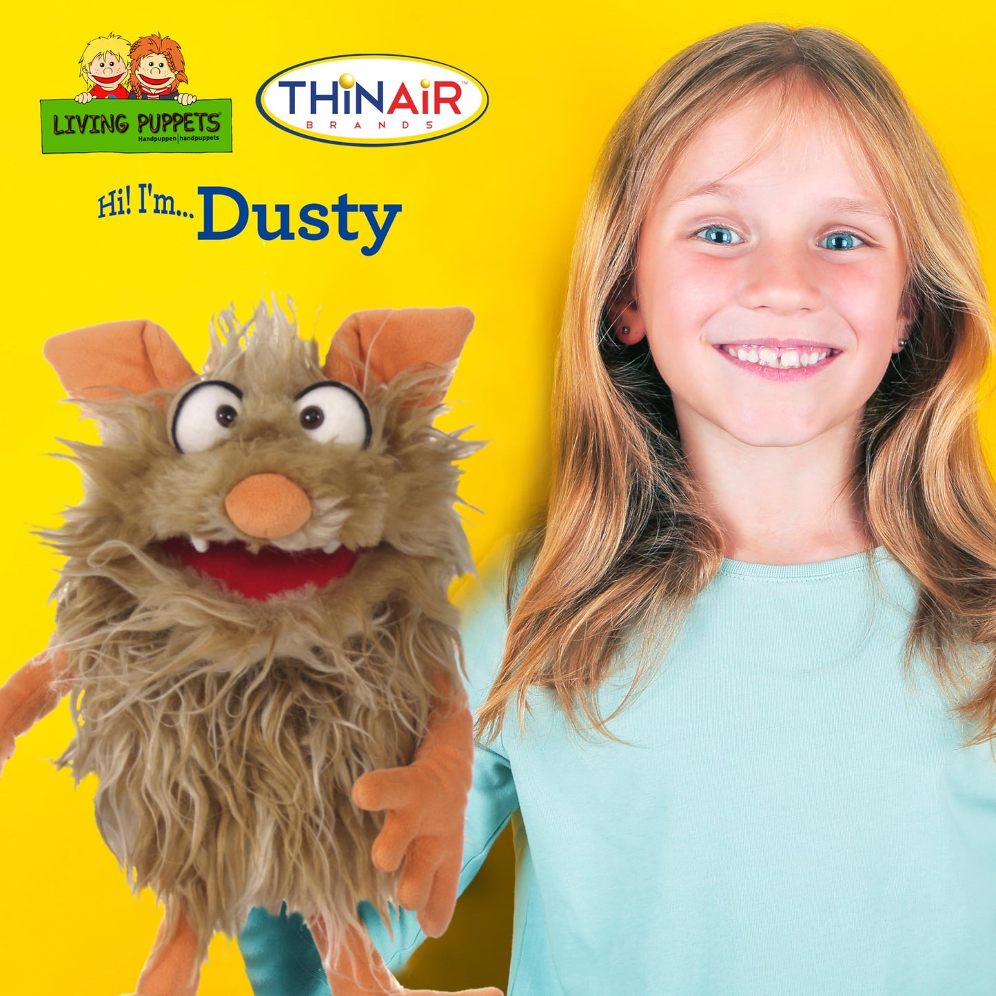 Living Puppets 14-Inch Friendly Monster Hand Puppet - Fine European Design, Ultra-Soft And Cuddly, Promotes Child Development, S