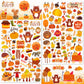Linaye 24 Sheets Fall Stickers For Kids, 1580 Pcs Autumn Leaves Pumpkin Thanksgiving Stickers, Fall Party Favors For Kids, Fall