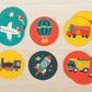 Mudpuppy Transportation Mini Memory Game - 24 Pieces, Small, Yellow, Plastic, Model 9780735347526