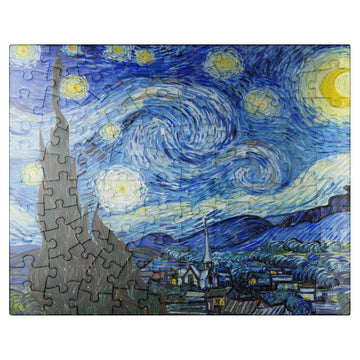 MyPuzzle The Starry Night 1889 by Vincent Van Gogh - enhanced 100 Piece Jigsaw Puzzle for mature-themeds