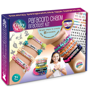 Paracord Bracelet Making Kit with Charms - Art & Craft Gift for Girls Age 8 9 10 11 12 & Teens 13 14 year old. Make Your Own Fri