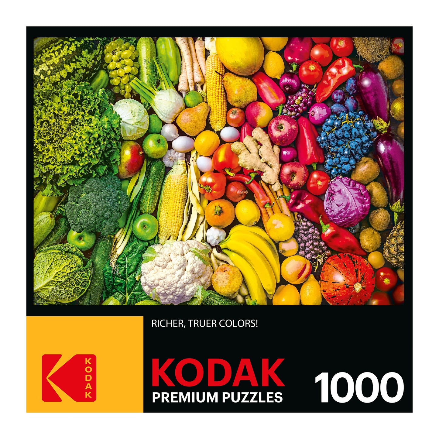 RoseArt - Kodak enhanced - Rainbow Superfoods - 1000 Piece Jigsaw Puzzle for mature-themeds