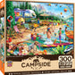 Masterpieces - 300 Piece Jigsaw Puzzle, Large Ez Grip Shapes, Camp Day At The Lake, Fun For Adults, Seniors, Family, Kids, Non-G