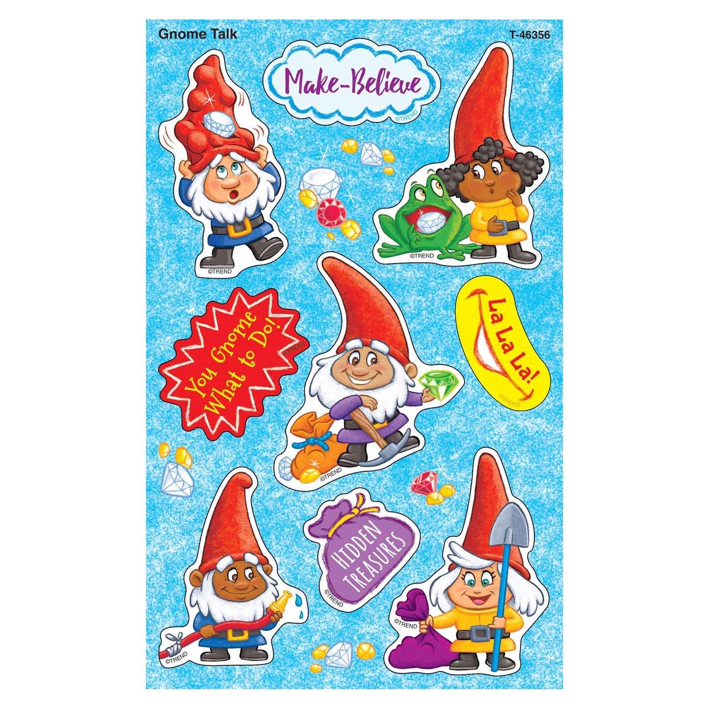 GNOME TALK LARGE STICKERS 72CT