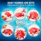 Klever Kits Glow in The Dark Sea Shell Painting Kit, Multi Color, Small, Arts & Crafts for Ages 6-12, Creative Art Supplies
