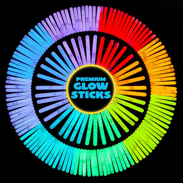 Joyin 200 Mini Glow Sticks(1.7'), 8 Colors, Glow In The Dark For Easter Eggs Party Favors,Easter Basket Stuffer Party Pack, Weddings Classroom Decorations Prizes