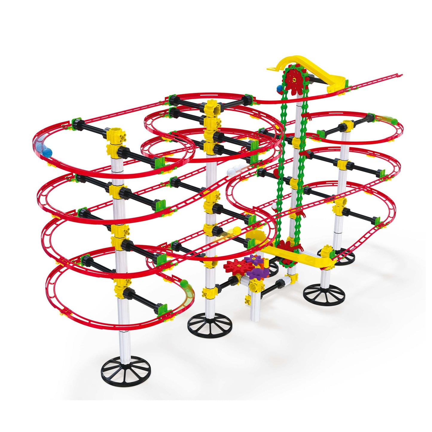Quercetti Skyrail Ottovolante Elevator Playset, 360 Pieces Marbles,Qa6661