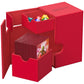 Ultimate Guard Flip'N'Tray 100+, Deck Case For 100 Double-Sleeved Tcg Cards + Dice Tray, Red, Independent Magnetic Closure & Microfiber Inner Lining