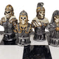 Hpl Medieval Times Skull Busts Gothic Fantasy Skeleton Chess Men Set - No Board