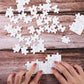 Christmas Blank Jigsaw Puzzle 70 Pieces 0.84 X 0.78 Inch White Blank Puzzle Rectangle Decorating Puzzle For Decorating Boys And Girls Art Activity, Wedding Birthday Party, 5.12 X 3.54 Inches