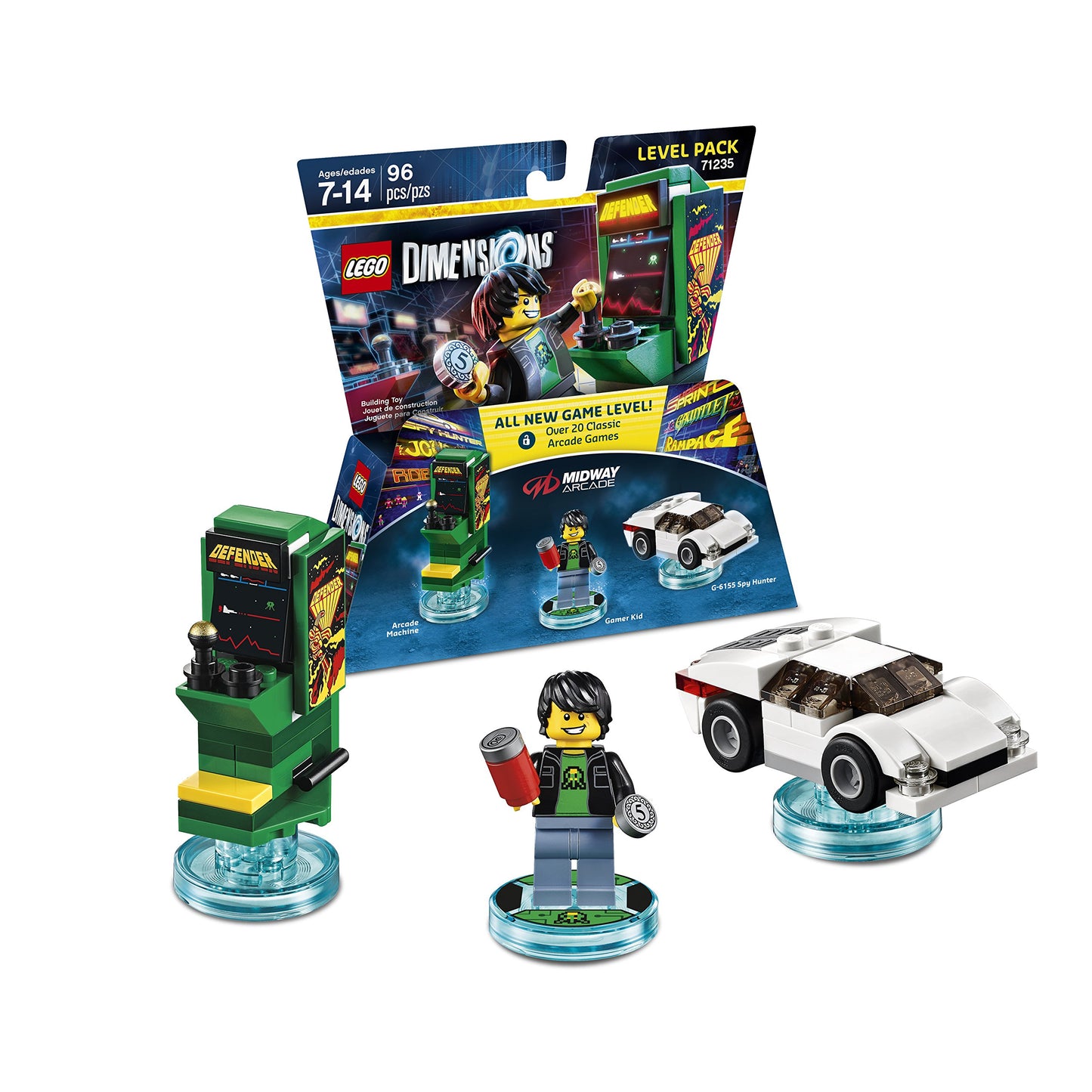 LEGO Midway Retro Gamer Level Pack - Blue, Model 1000561493, Acrylonitrile Butadiene Styrene