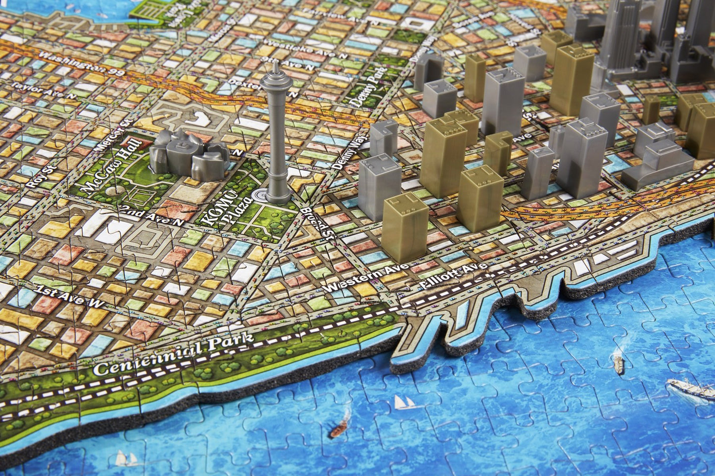4D Cityscape Seattle Time Puzzle (800 Piece)