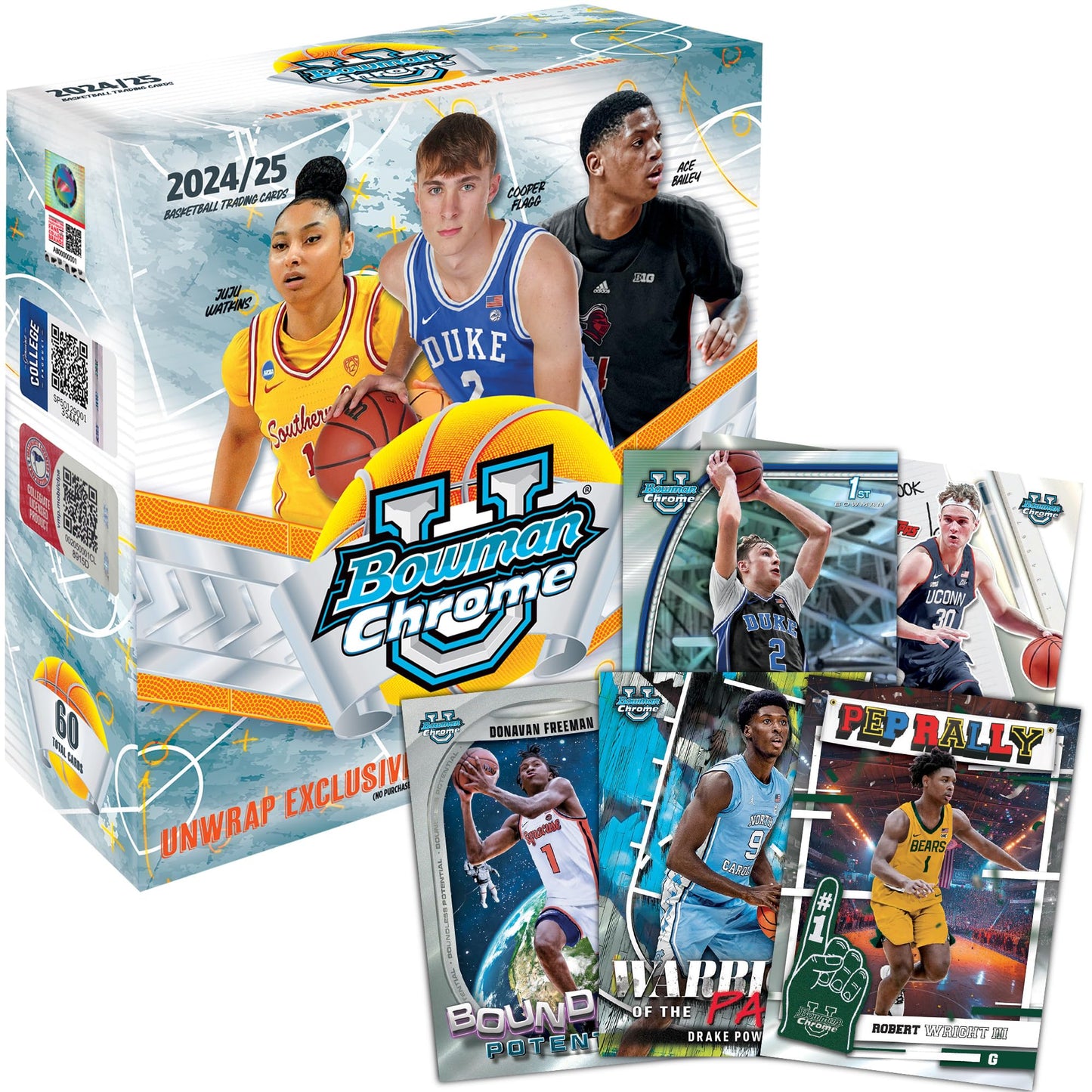 2024-25 Topps Bowman University Chrome Basketball - Factory Sealed - Mega Box