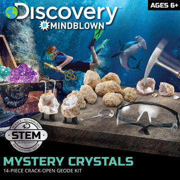 Discovery Kids Geode Excavation Kit, 14pc Medium Toy, Multicolor, Plastic, Model 1014849