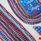 Huskein 120 Pcs 4Th Of July Necklace, 33'' Red Silver Blue Metallic Beaded Necklaces, Independence Day Party Accessories Patriot