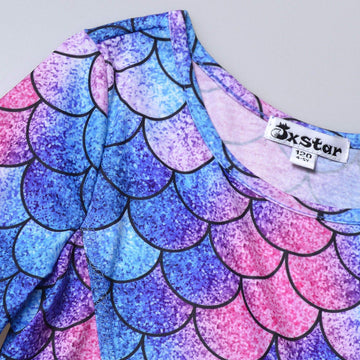 Long Sleeve Mermaid Dresses For Little Girls Kid Cotton Fall Winter Clothes 6 7