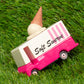 Candylab Toys CANDYCAR Wooden Food Truck Collection - Ice Cream Van  enhanced Handcrafted Beech Wood Toy Car