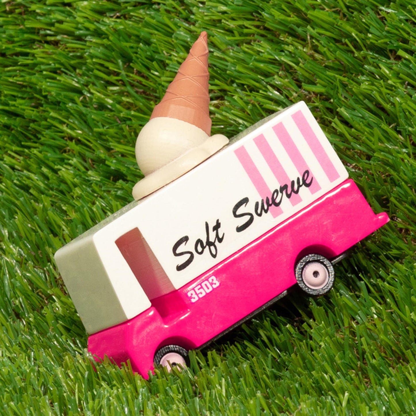 Candylab Toys CANDYCAR Wooden Food Truck Collection - Ice Cream Van  enhanced Handcrafted Beech Wood Toy Car