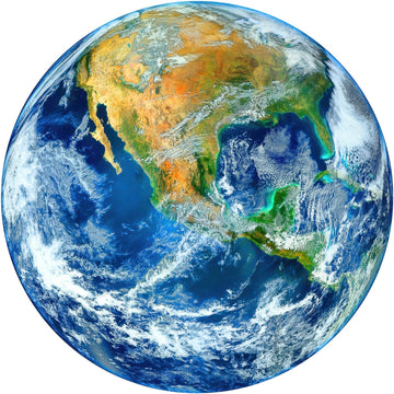 Round Earth Puzzles for mature-themeds 1000 Pieces  NASA Blue Marble View Circle Jigsaw Puzzle with Letters on Back  Challenging Nature Puzzle  enhanced Family Game Decor & Gift