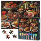 Jigsaw Puzzles 1000 Pieces for mature-themeds  Lavish Feast of Delectable Dishes 1000 Piece Jigsaw Puzzle  mature-themed Jigsaw Puzzles  Educational Toy Finished Size 19.5 x 27.5 Inch