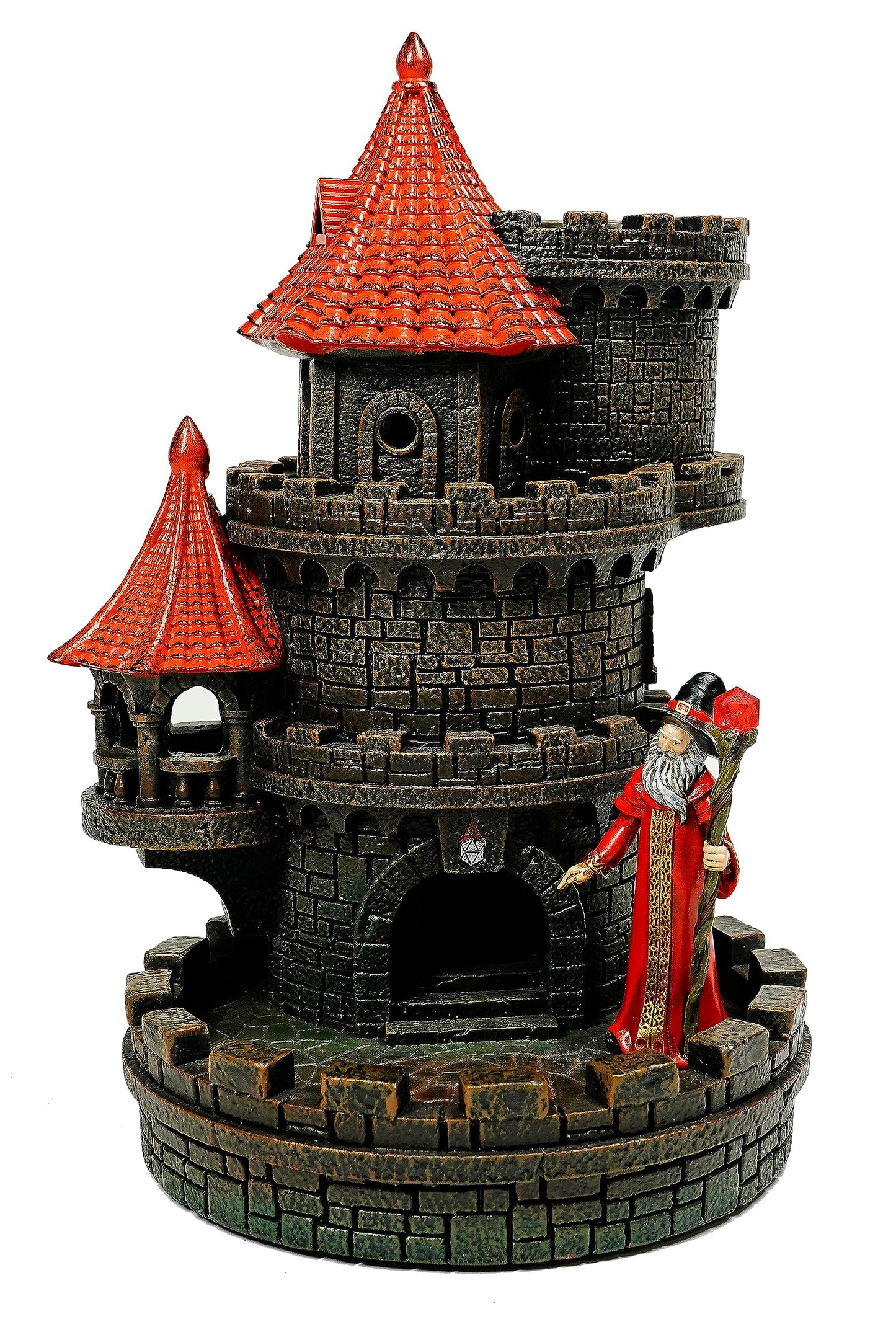 Forged Dice Co. Wizard'S Castle Dice Tower - Hand Painted - Fits Dungeons And Dragons Dice - Red