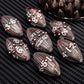 ARUOHHA DND Metal Dice Blood Splatter Dragon Egg Dice with Metal Box, Dungeons and Dragons Role Playing Game RPG D&D Dice Polyhe