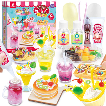 12 Making Miniature Food Toys Set, Diy, Resin Play, Not Edible, Kitchen Mini Pretend Play Food Set For Kids Age 8-13, Birthday F
