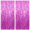 2 Pack Hot Pink Backdrop Curtain Party Streamers Hot Pink Birthday Decorations Foil Fringe Photo Backdrop Party Supplies Fiesta 