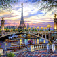 1000 Pieces Puzzles for mature-themed Wooden Jigsaw Puzzle 1000 Piece Puzzle mature-themed Children Elderly Puzzle Flower Eiffel Tower Paris Bridge Puzzle Gift for Mom Dad Family Friend Home Decor Wall Art 29.5x20IN