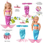 18 Inch Doll Clothes Accessories | 13-Pack Mermaid & Bikini Swimwear Sets With Hats, Bags | Adjustable For 16-20'' Fashion Dolls