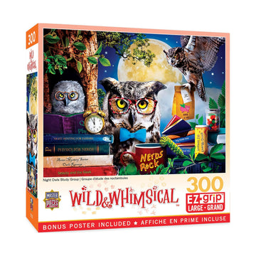 Masterpieces 300 Piece EZ Grip Jigsaw Puzzle - Night Owls Study Group - 18x24