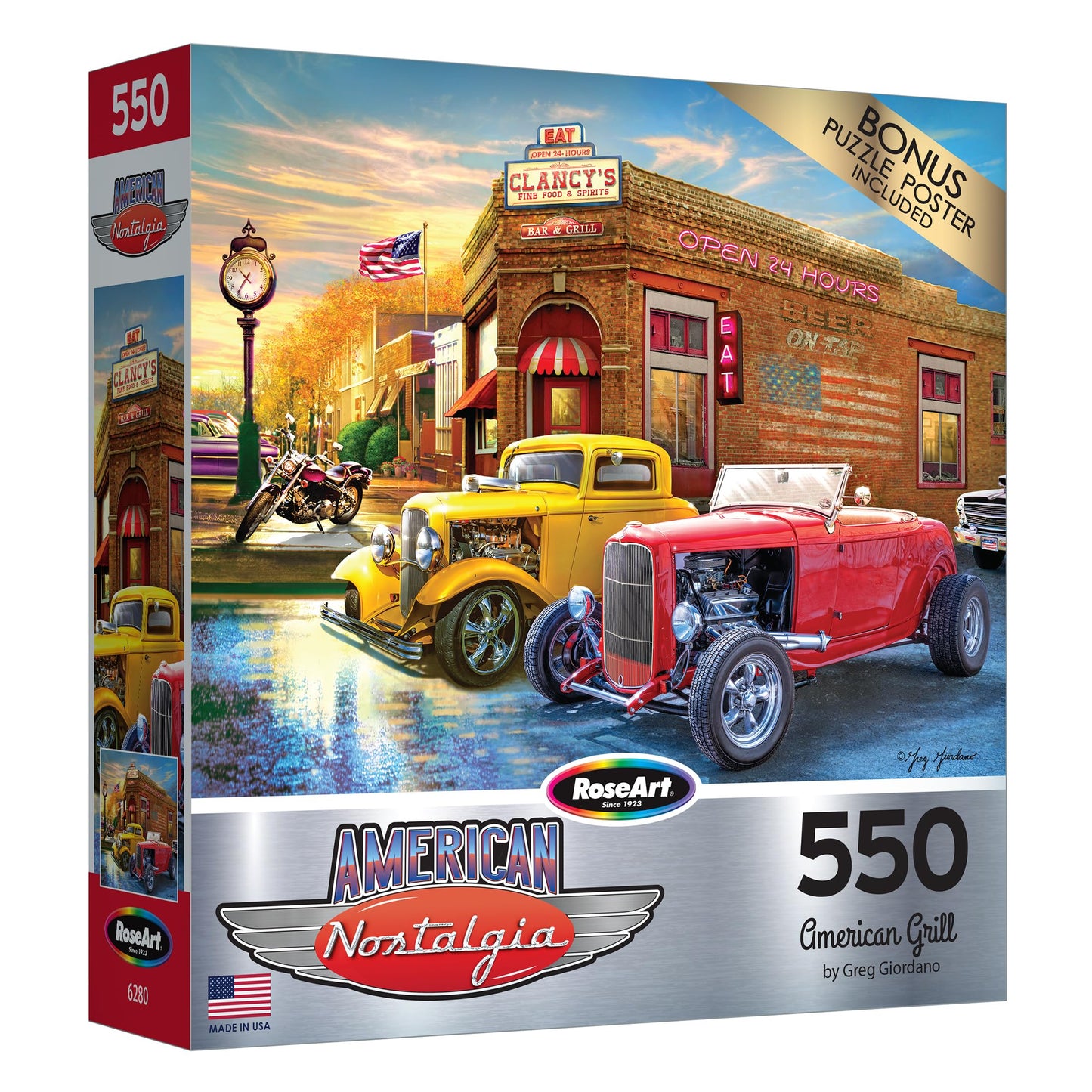 RoseArt 550-Piece American Grill Jigsaw Puzzle for Adults - Multi-Colored Cardboard Model 6280ZZA