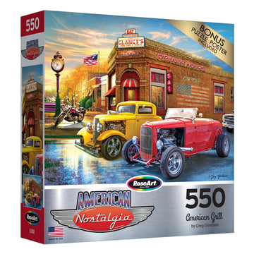 RoseArt 550-Piece American Grill Jigsaw Puzzle for Adults - Multi-Colored Cardboard Model 6280ZZA