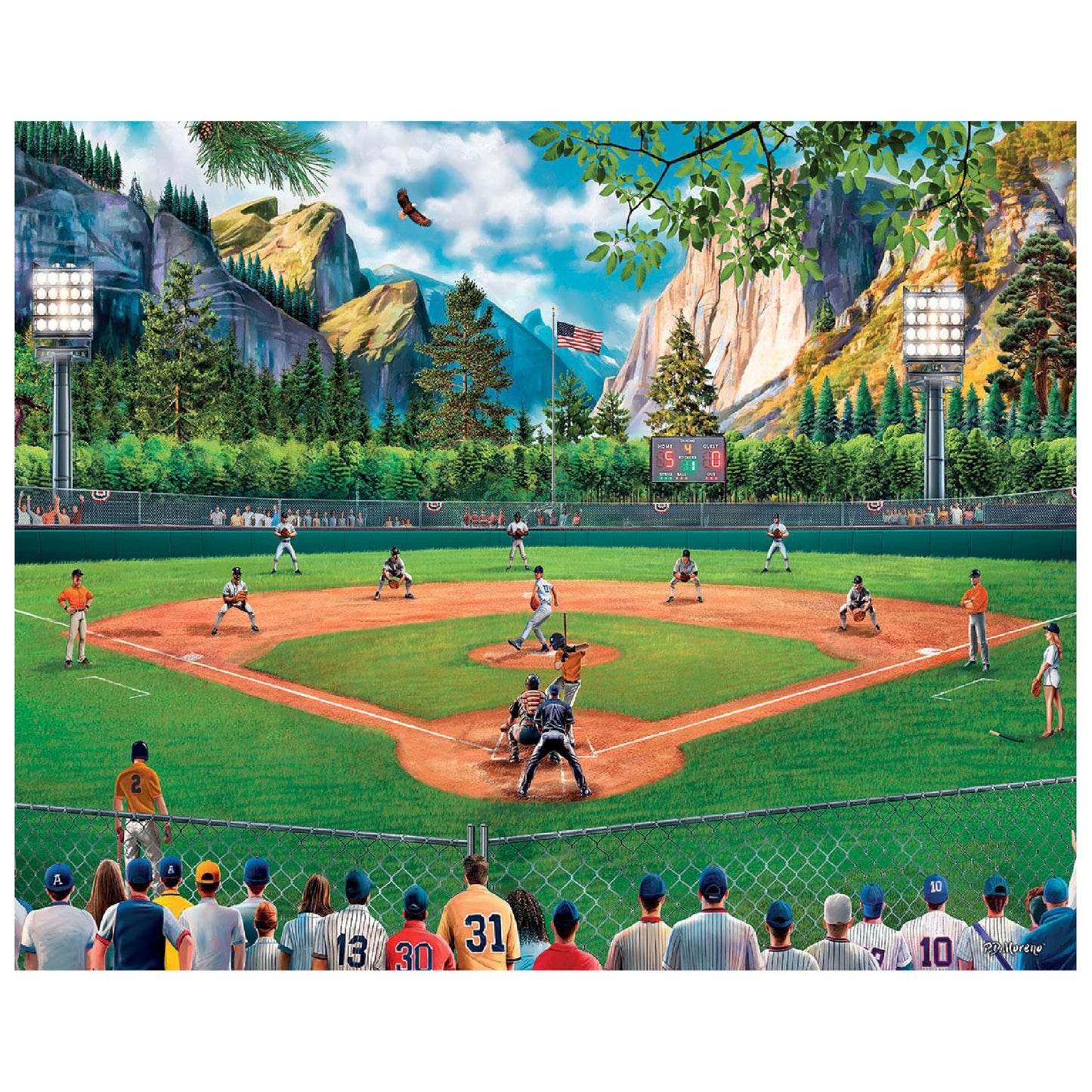White Mountain Puzzles 1000 Piece Jigsaw Puzzle - Field of Dreams, Cardboard, 24x30 inches