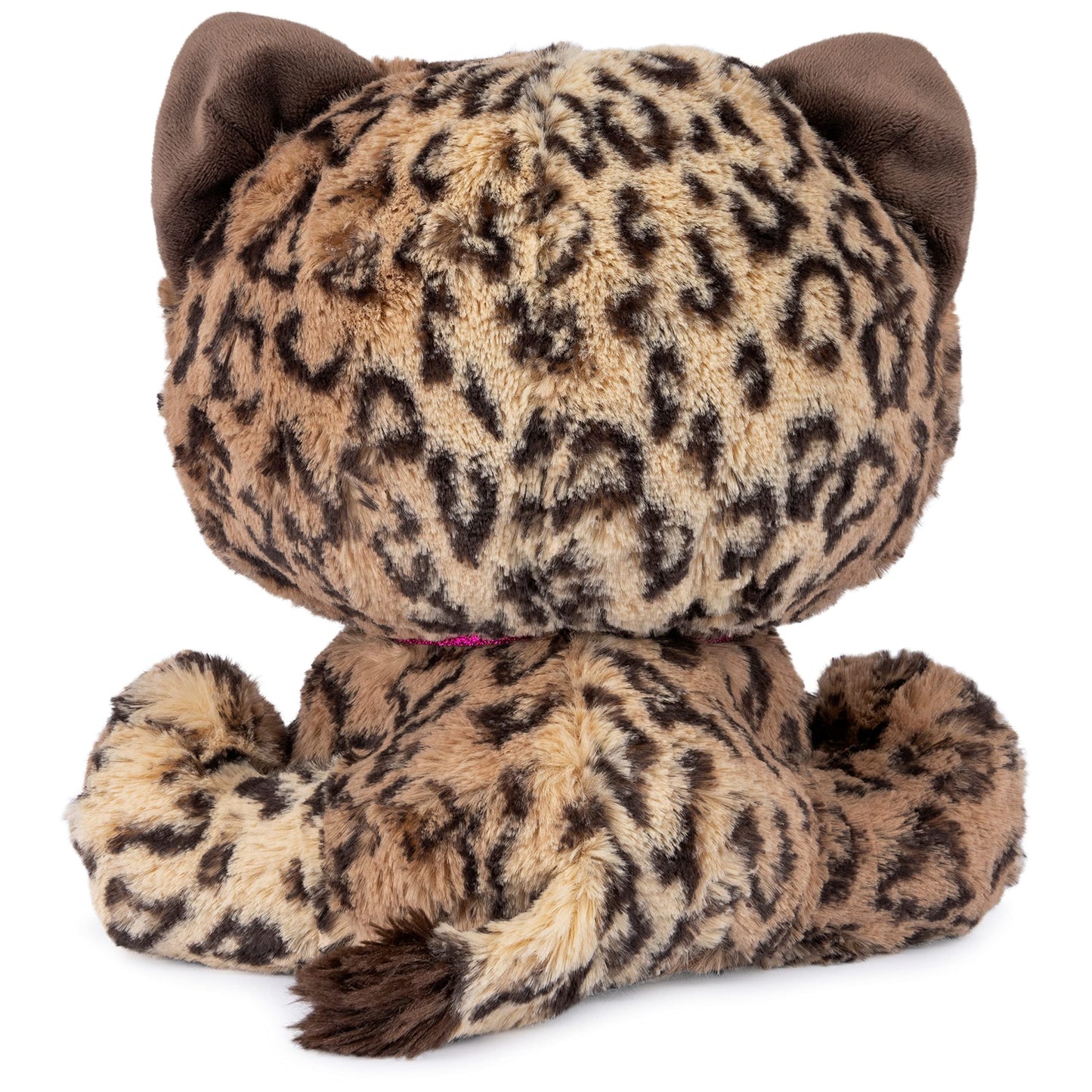 P.Lushes Designer Fashion Pets Sadie Spotson Leopard Cat Plush, Premium Stuffed Animal, Black And Pink, 9