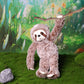 Easfan 17'' Sloth Stuffed Animal Realistic Cute Plush Toy Soft Tree Sloth Plushie Stuff Adorable Birthday For Kids Boys Girls, B