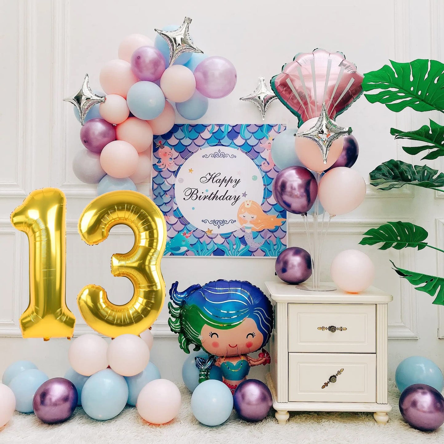 Smlpuame 40 Inch Number Balloon 0-9 Gold Large Number 13 Balloons,Digital Balloons For Birthday Party Celebration Decorations Su