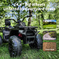 Hikiddo Kids Atv 4 Wheeler, 24V 4Wd Electric Atv Ride On Toy For Big Kid With 2-Seater, 4X200W Motor - Black
