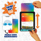 Sky Castle Doodlejamz Jellypics - Sensory Drawing Pads Filled With Non-Toxic Squishy Beads And Gel – Includes Stylus, Removable 2-Sided Emoji Backer Card (Rainbow Beads)