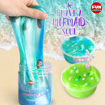 35.16 Fl Oz Summer Mermaid Slime Toy For Girls Ages 6-8, Funkidz Big Premade Shimmer Sparkle Glitter Kid Slime Pack Birthday Party Gift