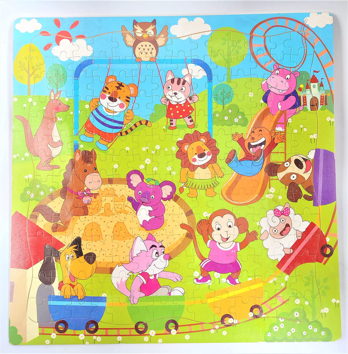 Folca 1 Pc Big Wooden Puzzle for Kids,Educational Toys (Garden Puzzle)