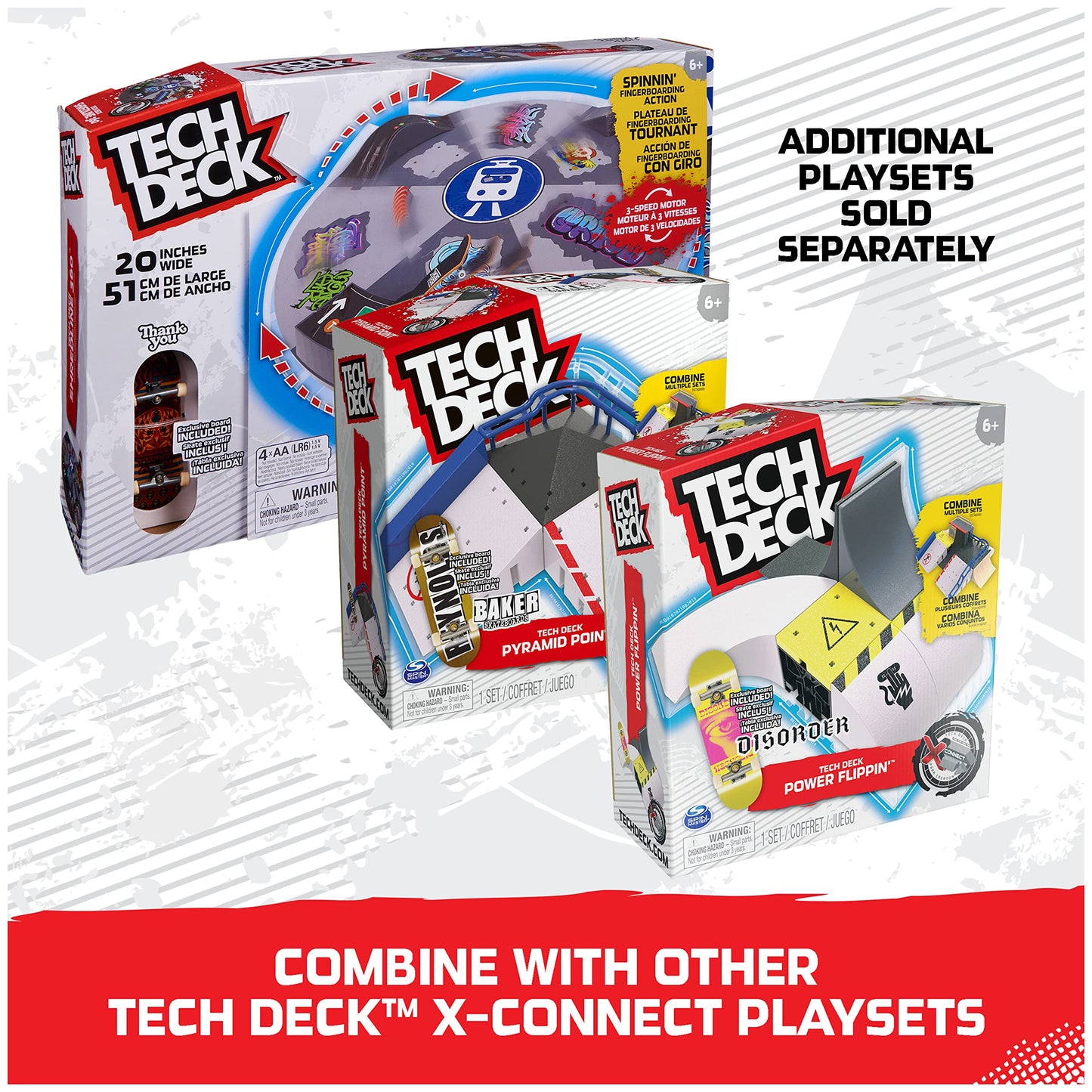 Tech Deck  Power Flippin  X-Connect Park Creator  Customizable and Buildable Ramp Set with limited availability Fingerboard  Kids Toys for Boys and Girls Ages 6 and up