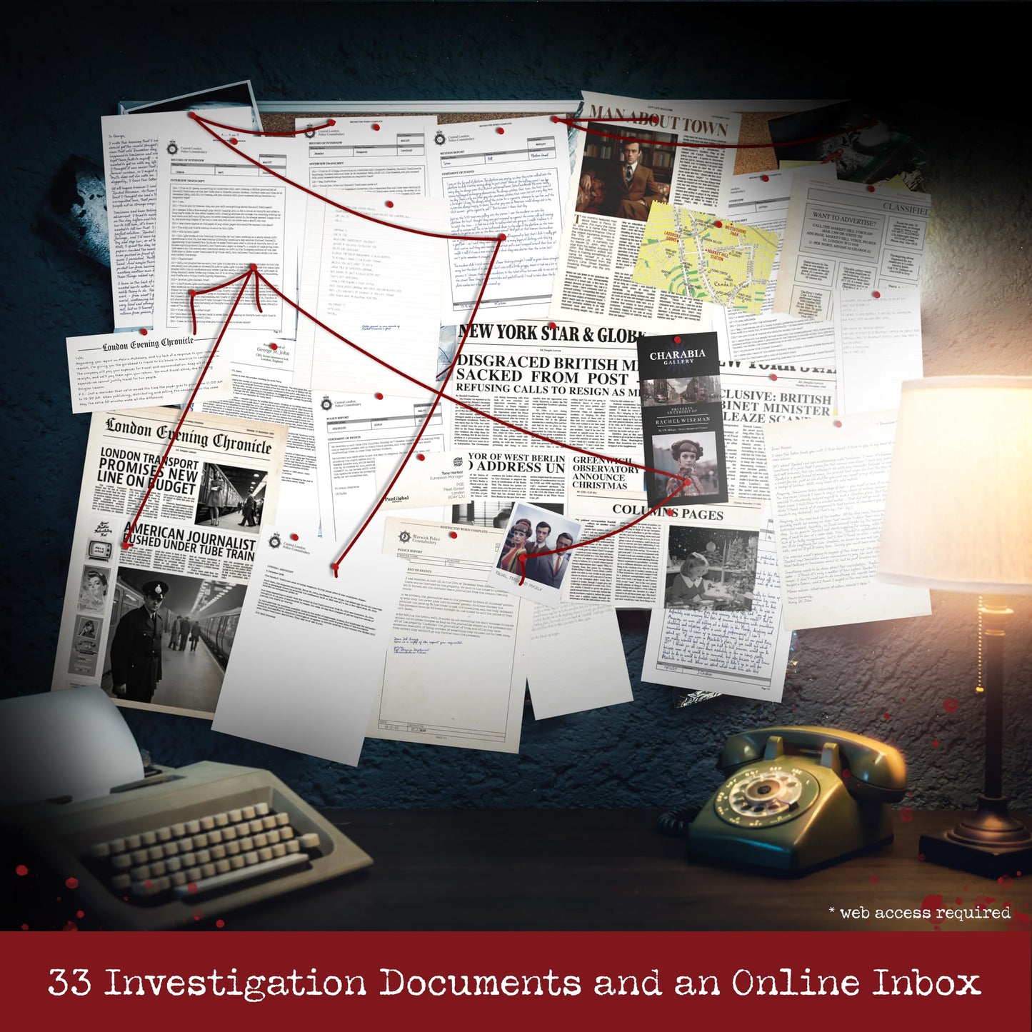 Cryptic Killers Murder in Market Hill - Unsolved Murder Mystery Game, Paper, Ideal for Parties & Date Nights