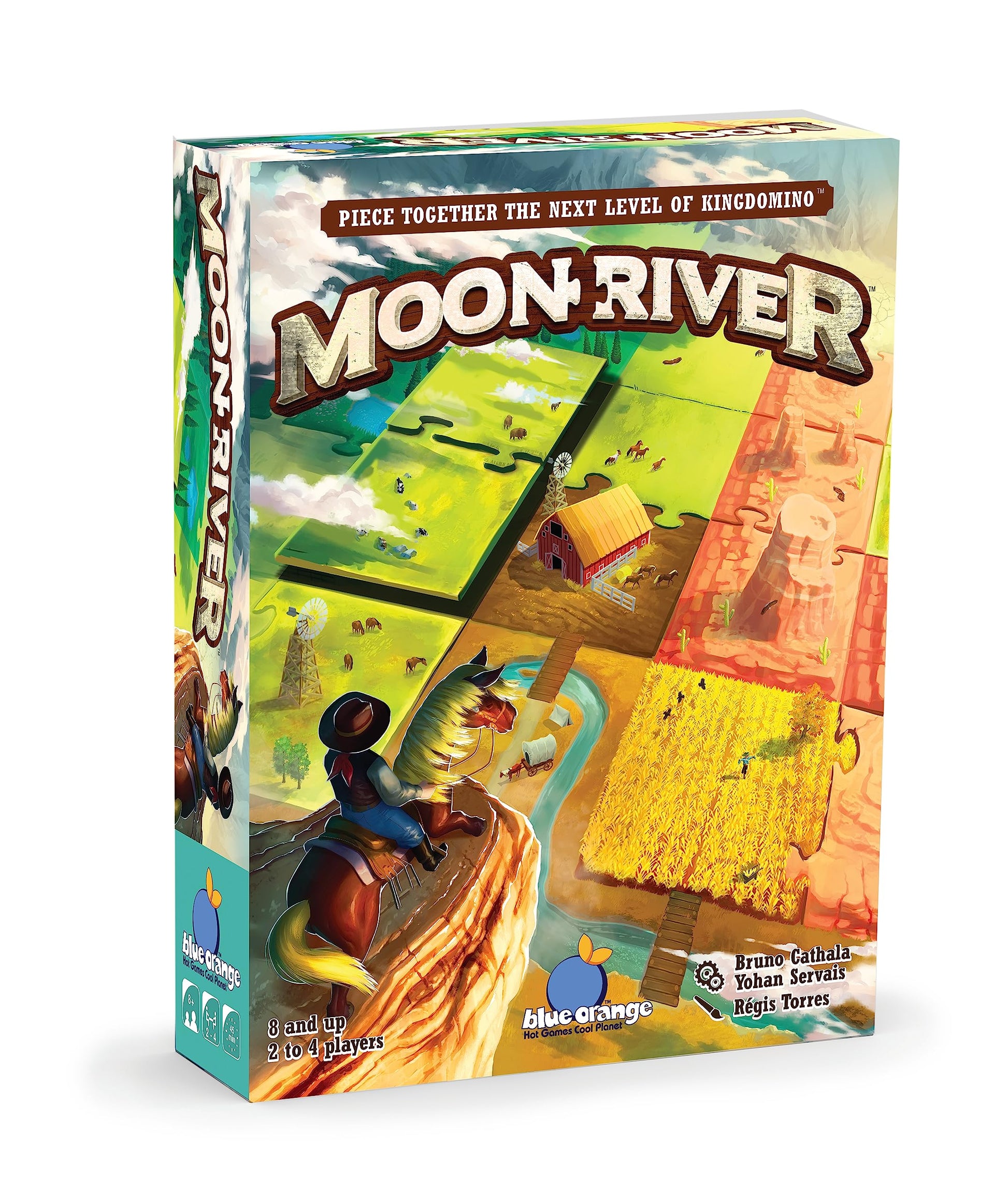 Moon River Board Game | Great Western Theme In Kingdomino Series | 2-4 Players | Ages 8+ | For Kids Teens Adults Family Game Nights | By Blue Orange Games