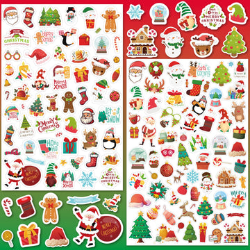 Linaye 24 Sheets Christmas Stickers For Kids, 1570Pcs Adhesive Christmas Stickers, Christmas Stickers Bulk For Kids Cute Sticker