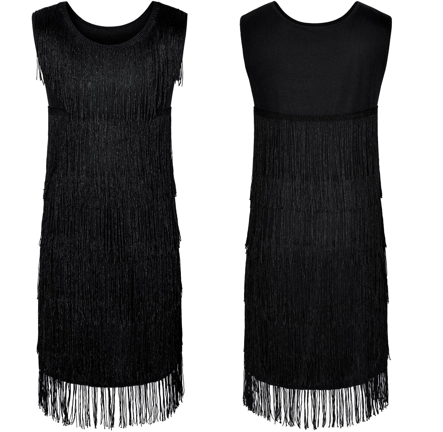 Kids 1920s Flapper Costume for Girls Dress with Accessories Set Kids Halloween Party Cosplay 7-9 Years