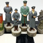 World War 2 WW2 Set of Chess Men Pieces Hand Painted - NO Board