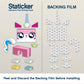 Lego Movie 2 Unikitty Staticker - Non-Adhesive, Static Cling Wall Decor for Bedroom, Game Room